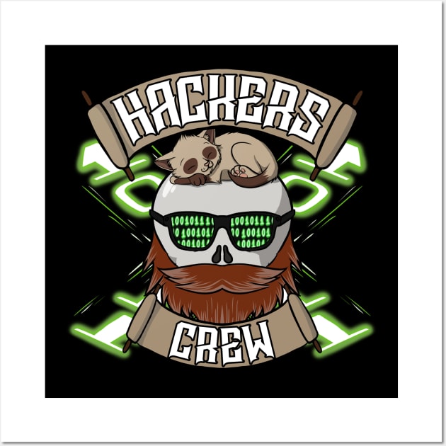 Hackers crew Jolly Roger pirate flag Wall Art by RampArt